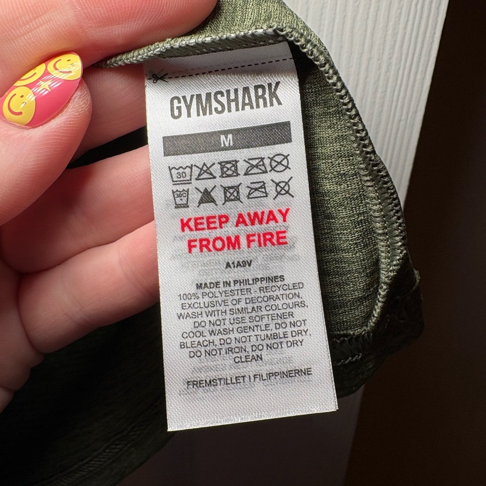 Gymshark Arrival Slim Marl Tank Men’s Medium Olive Green Sleeveless - Picture 7 of 8